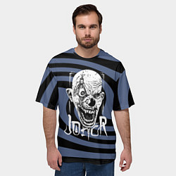 Футболка оверсайз мужская Злобный клоун - Джокер, цвет: 3D-принт — фото 2