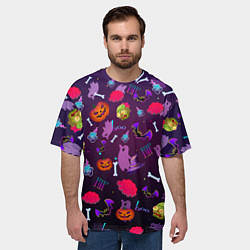Футболка оверсайз мужская Это Хэллоуин, цвет: 3D-принт — фото 2