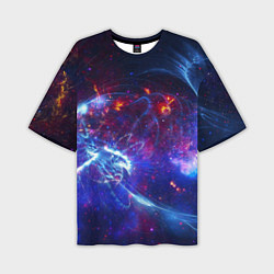 Мужская футболка оверсайз Абстрактное космическое пространство
