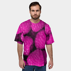 Футболка оверсайз мужская Ягоды малины, цвет: 3D-принт — фото 2