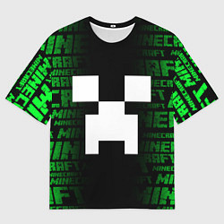 Футболка оверсайз мужская Лицо Крипера - Майнкрафт, цвет: 3D-принт