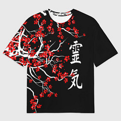 Мужская футболка оверсайз Сакура в цвету