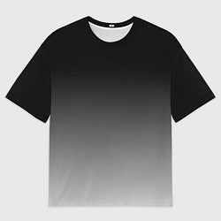 Мужская футболка оверсайз Серый градиент