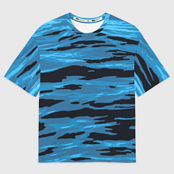 Мужская футболка оверсайз Волны Камуфляж