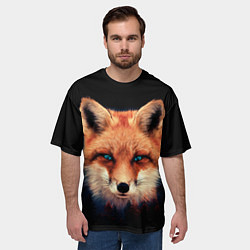 Футболка оверсайз мужская Хитрый лис, цвет: 3D-принт — фото 2