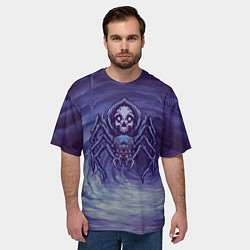 Футболка оверсайз мужская Смертельный паук с черепом, цвет: 3D-принт — фото 2