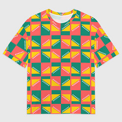 Футболка оверсайз мужская Геометрический цветной узор, цвет: 3D-принт