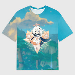 Футболка оверсайз мужская Паймон в примогеме, цвет: 3D-принт