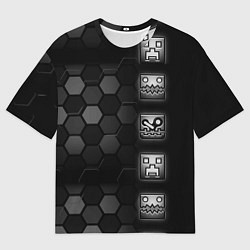 Мужская футболка оверсайз Geometry Dash game