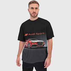 Футболка оверсайз мужская Audi sport - racing team, цвет: 3D-принт — фото 2