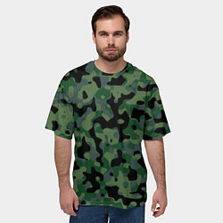 Футболка оверсайз мужская Камуфляж WW2 Tropics Verdant, цвет: 3D-принт — фото 2