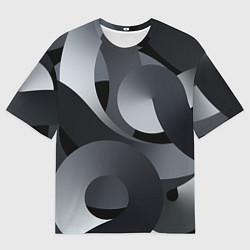 Футболка оверсайз мужская Спирали абстракция, цвет: 3D-принт