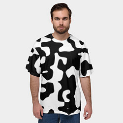 Футболка оверсайз мужская Камуфляж Cowskin крупный, цвет: 3D-принт — фото 2