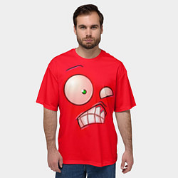 Футболка оверсайз мужская Plants vs Zombies - Перчик, цвет: 3D-принт — фото 2