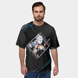 Футболка оверсайз мужская Шэнь Хэ в ромбе, цвет: 3D-принт — фото 2