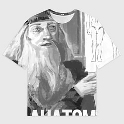 Футболка оверсайз мужская Леонардо да Винчи оценивает работу начинающего худ, цвет: 3D-принт