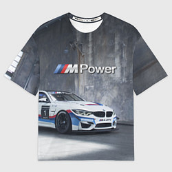 Футболка оверсайз мужская BMW M4 GT4 - racing team - motorsport, цвет: 3D-принт