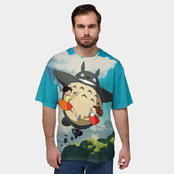 Футболка оверсайз мужская Flight Totoro, цвет: 3D-принт — фото 2