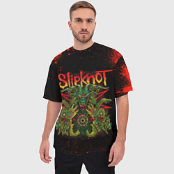 Футболка оверсайз мужская Slipknot satan, цвет: 3D-принт — фото 2