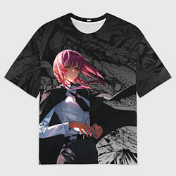 Футболка оверсайз мужская Демон контроля : Человек бензопила, цвет: 3D-принт