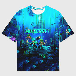 Футболка оверсайз мужская Minecraft water, цвет: 3D-принт