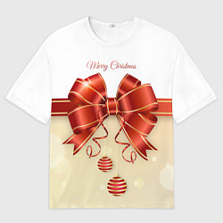 Футболка оверсайз мужская Подарочный бант с лентой, цвет: 3D-принт