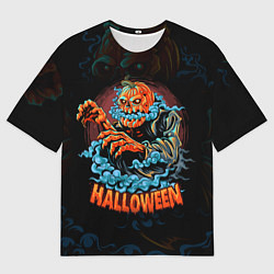 Футболка оверсайз мужская Жуткий Хэллоуин Halloween, цвет: 3D-принт