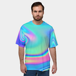 Футболка оверсайз мужская Переливы цветов, цвет: 3D-принт — фото 2