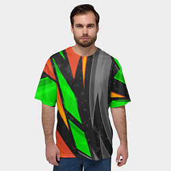 Футболка оверсайз мужская Абстракция, цвет: 3D-принт — фото 2