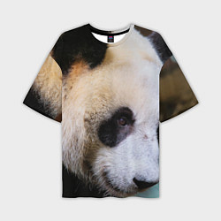 Футболка оверсайз мужская Загадочная панда, цвет: 3D-принт