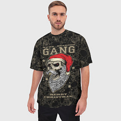 Футболка оверсайз мужская We are bearded gang Merry Christmas!, цвет: 3D-принт — фото 2