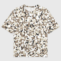 Мужская футболка оверсайз Камуфляж зима мелкий