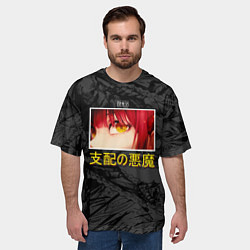 Футболка оверсайз мужская Makima eyes - человек бензопила, цвет: 3D-принт — фото 2