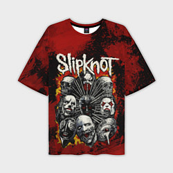 Футболка оверсайз мужская Slipknot rock, цвет: 3D-принт