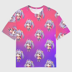 Футболка оверсайз мужская Узор с Рэнгэ - Деревенская глубинка, цвет: 3D-принт