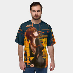 Футболка оверсайз мужская Макима - chainsaw man, цвет: 3D-принт — фото 2