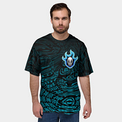 Футболка оверсайз мужская Знак черепа - Блич, цвет: 3D-принт — фото 2