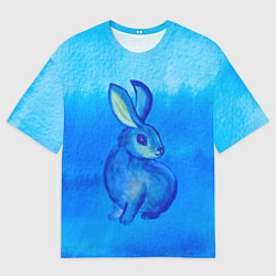 Футболка оверсайз мужская Водяной кролик символ 2023, цвет: 3D-принт