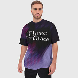 Футболка оверсайз мужская Three Days Grace lilac, цвет: 3D-принт — фото 2