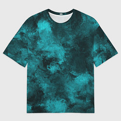 Футболка оверсайз мужская Малахитовая абстракция, цвет: 3D-принт