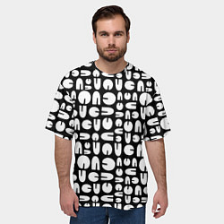 Футболка оверсайз мужская Современная геометрия, цвет: 3D-принт — фото 2