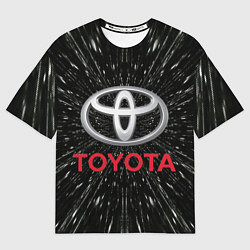 Футболка оверсайз мужская Тойота, эмблема, автомобильная тема, цвет: 3D-принт