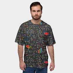 Футболка оверсайз мужская Шпаргалка по математике с формулами, цвет: 3D-принт — фото 2