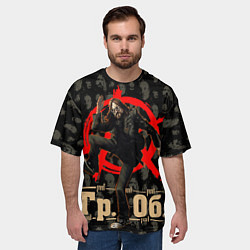 Футболка оверсайз мужская Гр Об - Летов, цвет: 3D-принт — фото 2