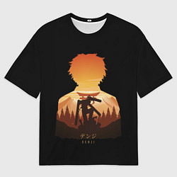 Футболка оверсайз мужская Силуэт Дэндзи, цвет: 3D-принт