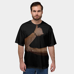 Футболка оверсайз мужская Руки в темноте, цвет: 3D-принт — фото 2