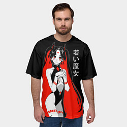 Футболка оверсайз мужская Японская ведьма, цвет: 3D-принт — фото 2