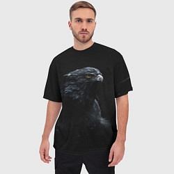 Футболка оверсайз мужская Тёмный орёл, цвет: 3D-принт — фото 2
