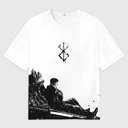 Футболка оверсайз мужская Берсерк - Гатс отдыхает у дерева, цвет: 3D-принт