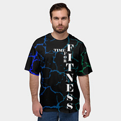 Футболка оверсайз мужская Время для фитнеса, цвет: 3D-принт — фото 2